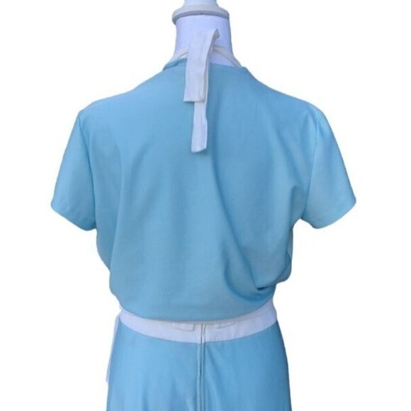 Tennis Star Vintage 70s Women's 3 Piece Crop Top Wide Leg Pants Beachwear Set - Picture 7 of 16